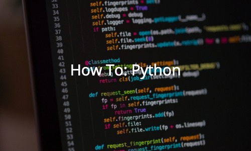 how to python