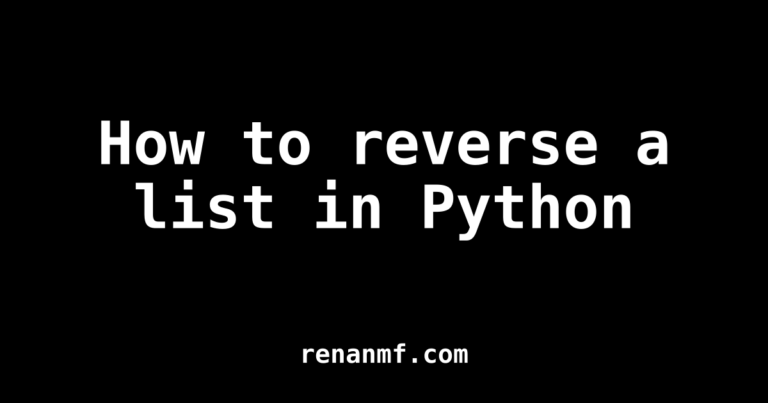 how to reverse a list in Python