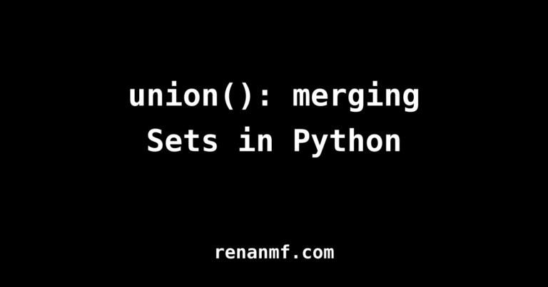 union() method merge sets