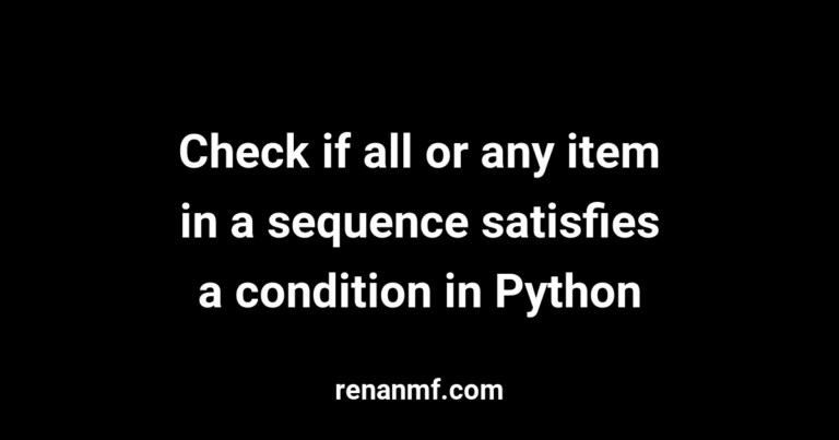 all or any item Python