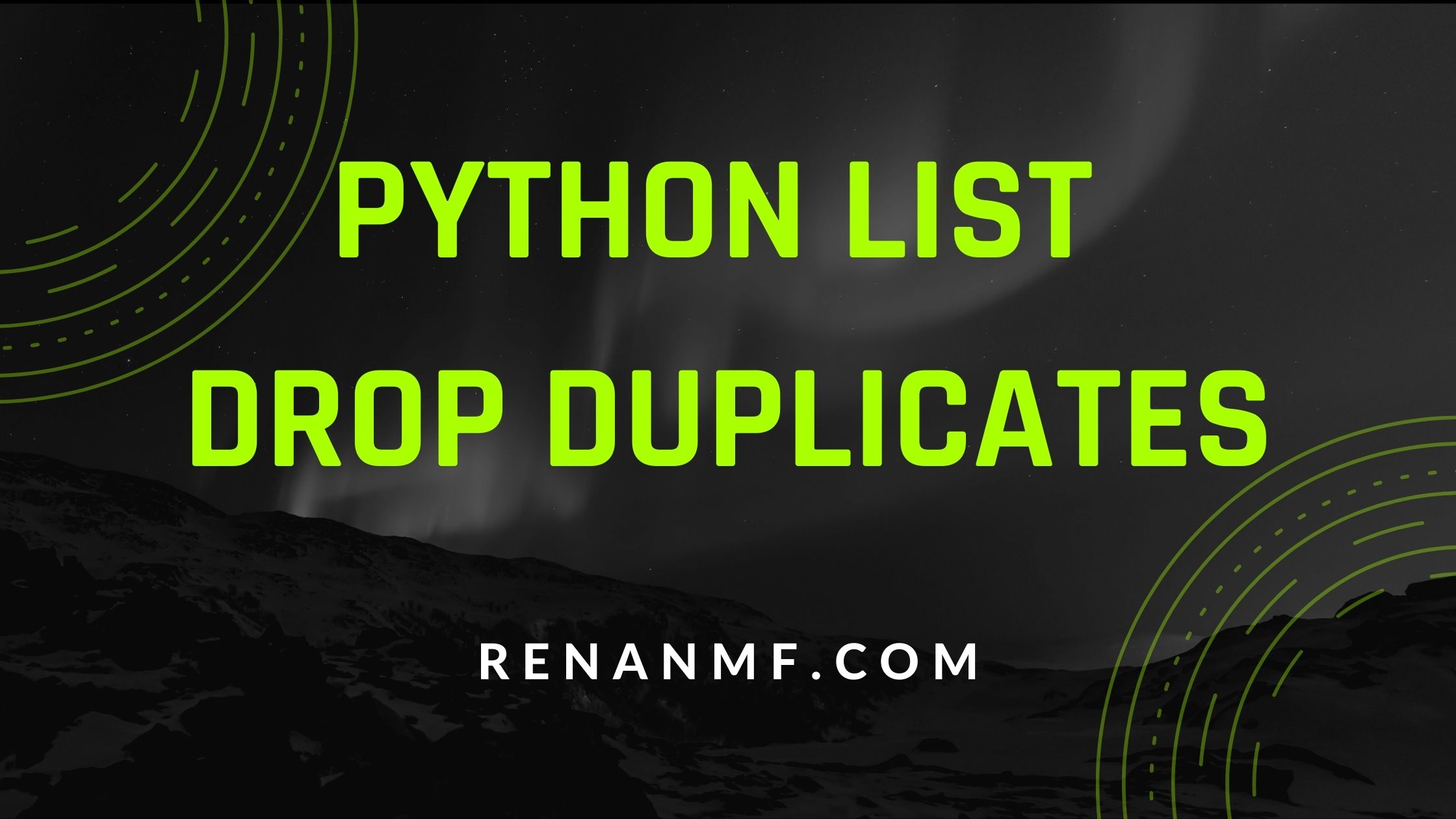 Python List Drop Duplicates