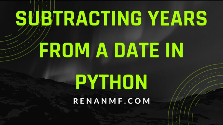 Subtracting years from a date in Python